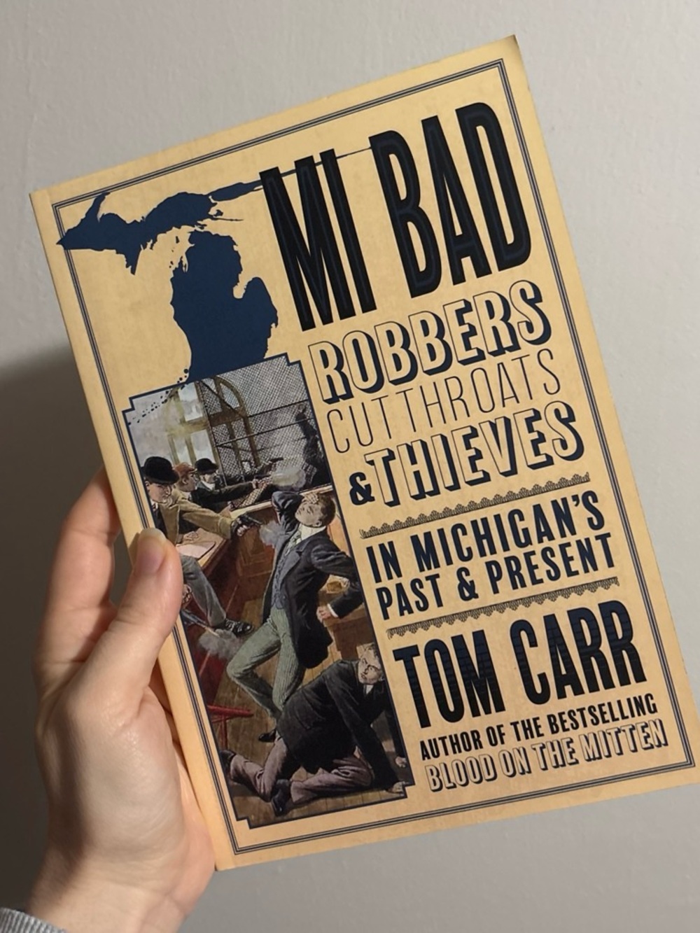Mi Bad Paperback Book - Tan and Navy